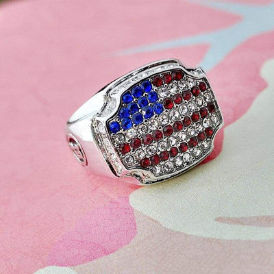 Vintage Amerikaanse Vlag Ring