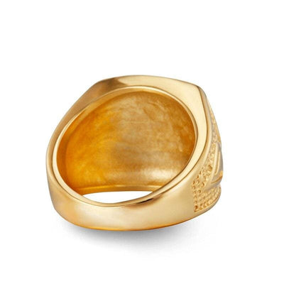 Vintage Vrijmetselaar Gouden Ring