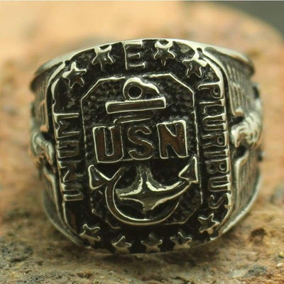 Vintage Amerikaanse Marine Zilveren Ring