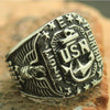 Vintage Amerikaanse Marine Zilveren Ring