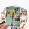 Vintage Bommenwerper Pin-Up Girl Stickers