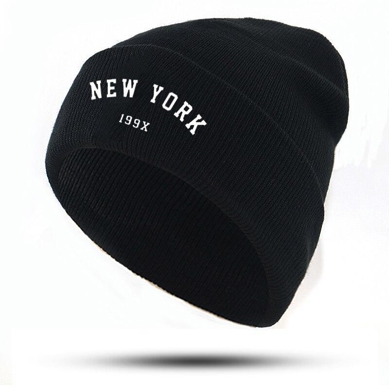 Vintage New Yorkse Zwart-Witte Muts