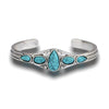 Indiase Turquoise Zilveren Vintage Armband