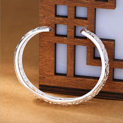 Indiase Zilveren Vintage Bangle Armband