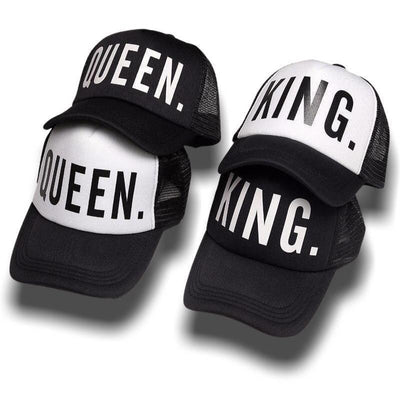 Vintage Koning Koningin Paar Cap