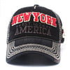 Vintage New York Rode En Zwarte Pet