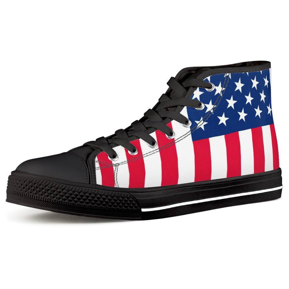 Vintage Schoen Met Vlag Van De VS
