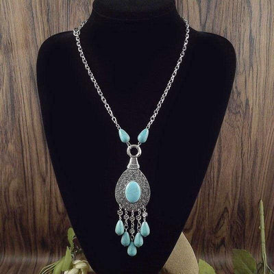 Turquoise Indiase Vintage Ketting