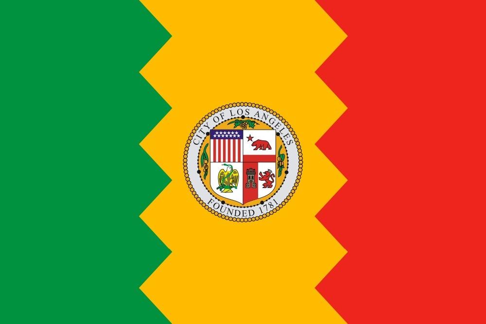 De Uitstekende Vlag Van Los Angeles