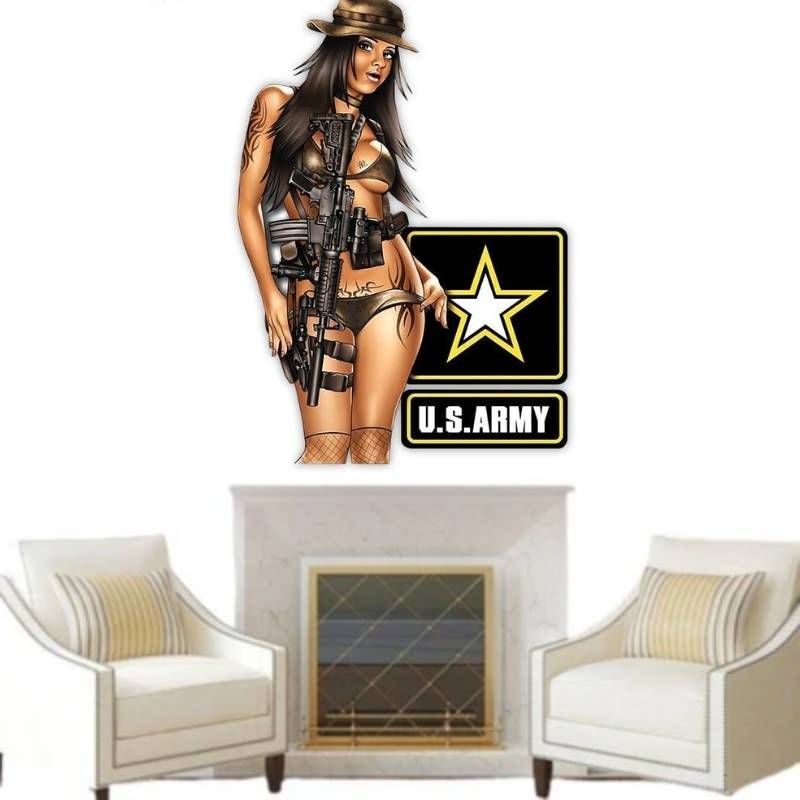 Amerikaanse Militaire Pin-Up Girl Stickers
