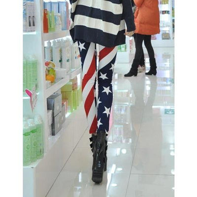 Vintage Broek Met Vlag Van De VS