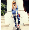 Vintage Broek Met Vlag Van De VS