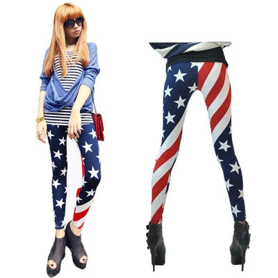 Vintage Broek Met Vlag Van De VS