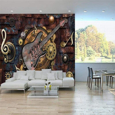 Vintage Rockmuziek Behang