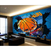 Vintage Basketbal Thema Behang
