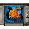 Vintage Basketbal Thema Behang