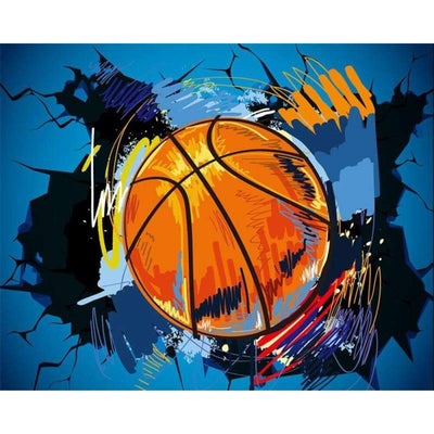 Vintage Basketbal Thema Behang