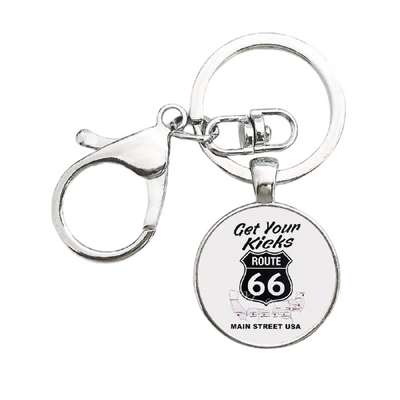 Vintage Route 66 Sleutelhanger