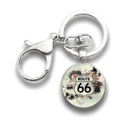 Vintage Route 66 Sleutelhanger