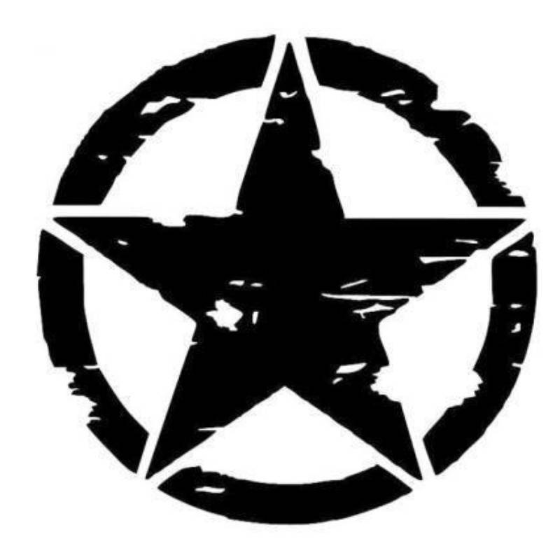 Vintage Stickers Van De Ster Van Het Amerikaanse Leger