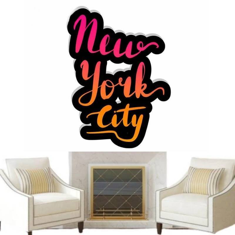 New York 3D Vintage Muurstickers