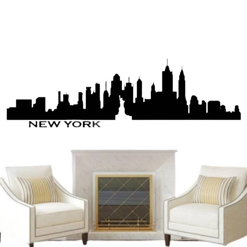 New York Gebouw Vintage Muurstickers