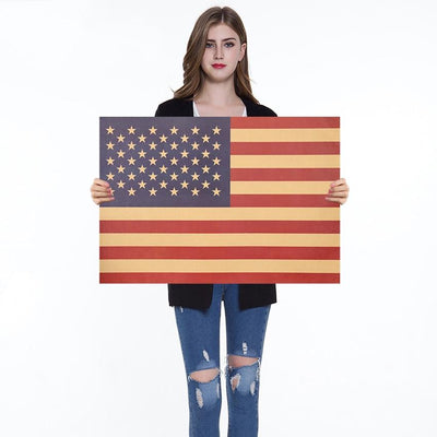 Vintage Amerikaanse Vlag Muurstickers