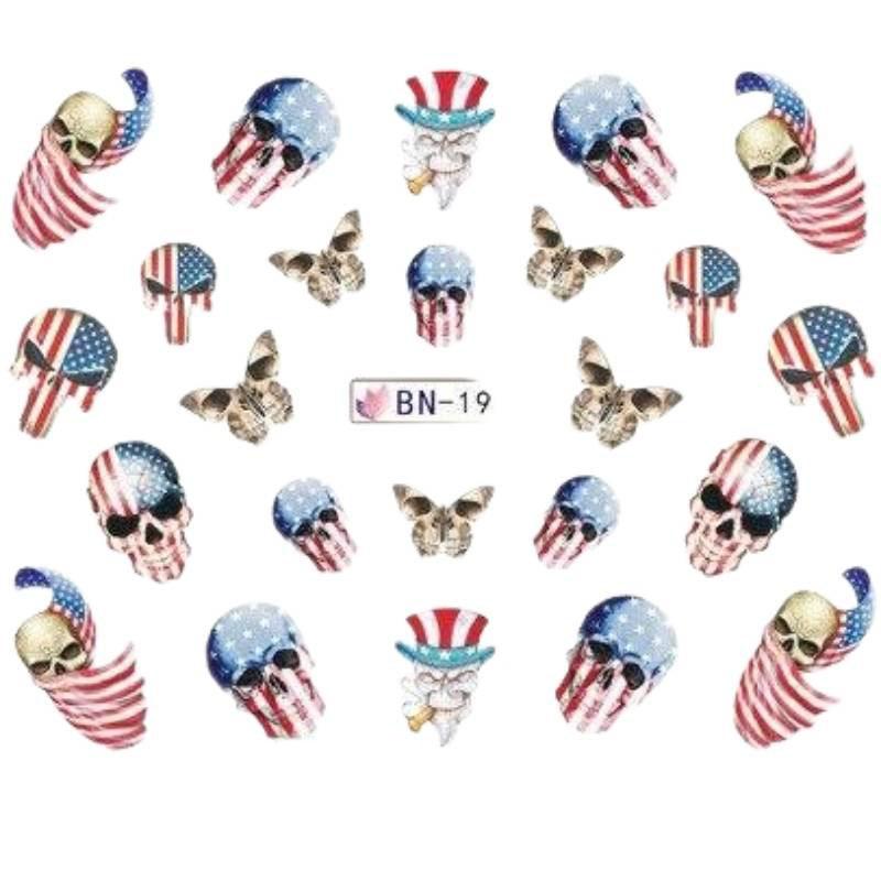 Vintage Amerikaanse Vlag Nagelstickers