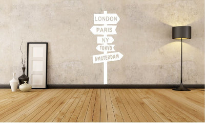 Vintage Parijs New York Londen Stickers
