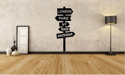 Vintage Parijs New York Londen Stickers