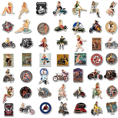 Jaren '50 Vintage Pin-Up Stickers