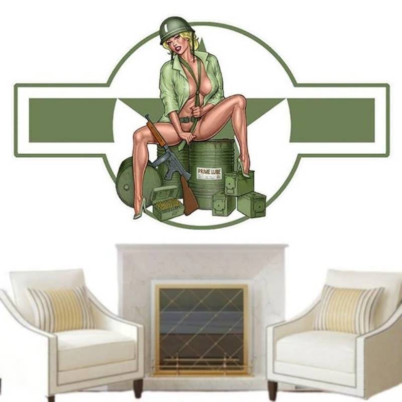 Amerikaanse Leger Pin-Up Vintage Stickers