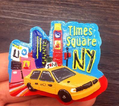 Vintage Stickers Van De Taxi Van New York De Gele