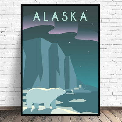 Vintage Alaska-Schilderij