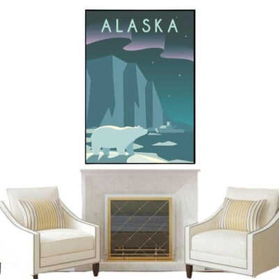 Vintage Alaska-Schilderij