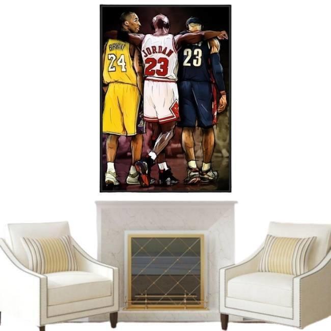 Vintage Basketbal Schilderij