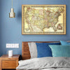 Vintage Verenigde Staten Kaart Schoolbord