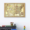 Vintage Verenigde Staten Kaart Schoolbord