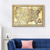 Vintage Verenigde Staten Kaart Schoolbord