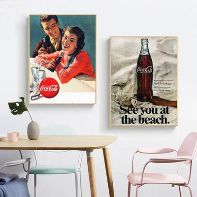 Vintage Coca Cola-Schilderij