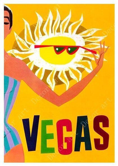 Las Vegas Vintage Deco Schilderij