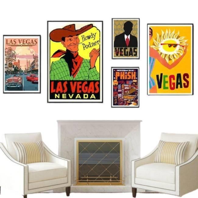 Las Vegas Vintage Deco Schilderij