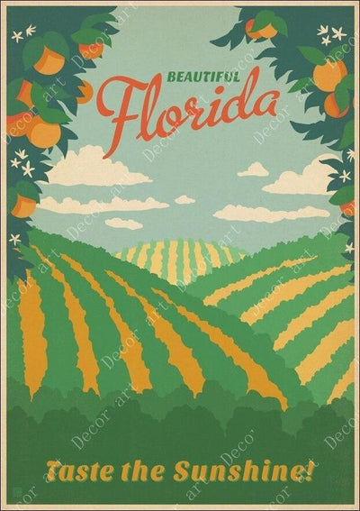 Het Vintage Schilderen Van Florida