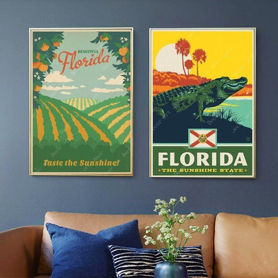 Het Vintage Schilderen Van Florida