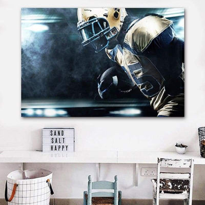 Amerikaans Voetbal Vintage Schilderij