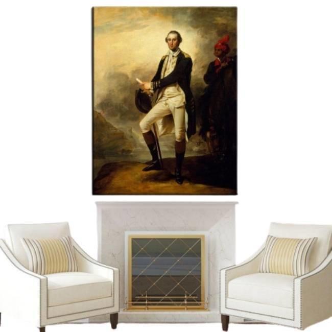 Vintage Schilderij Van George Washington