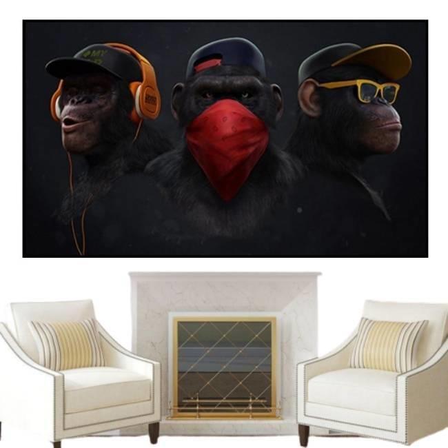 Vintage Gorilla-Schilderij