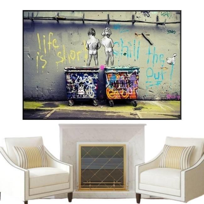 Vintage Graffiti-Schilderij