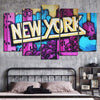 New York Graffiti Vintage Schilderij