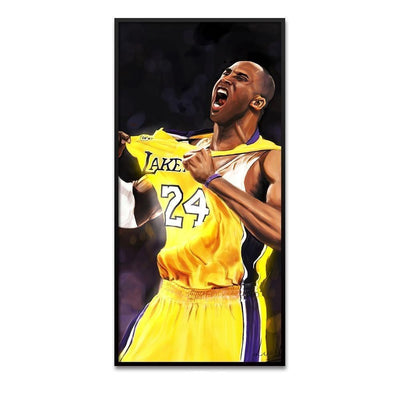 Vintage Schilderij Van Kobe Bryant